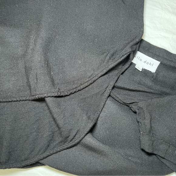 Bella Dahl Black Short Sleeve Rayon Shift Dress Large - Picture 5 of 7